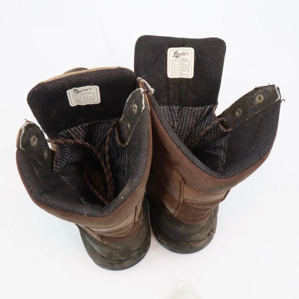 Danner Pronghorn‎ Hunting Boots Mens 11 Brown 8 Inch Leather 42282 with Cleats